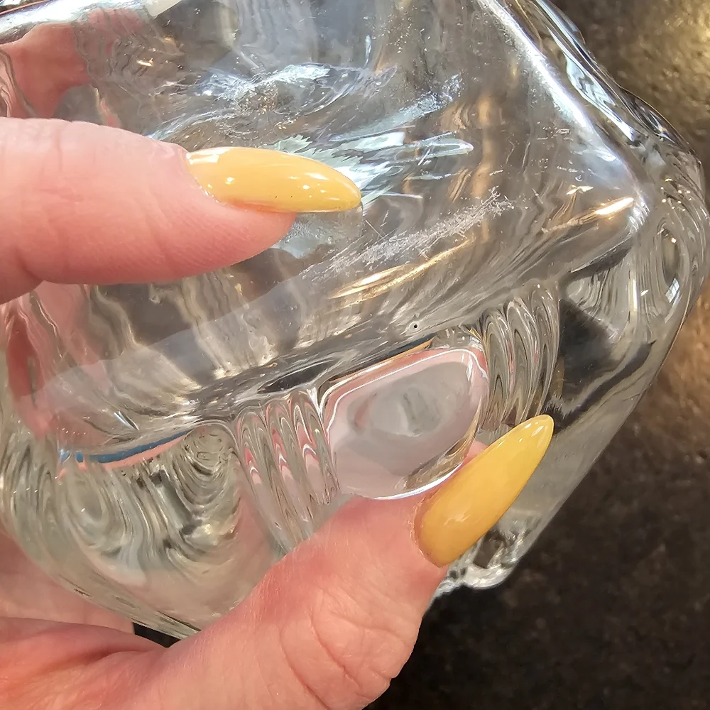 Vintage '30s-40s MCM Fostoria Sunray hand blown glass 